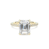 Radiant Setting Engagement Ring with Diamond Band by Allure